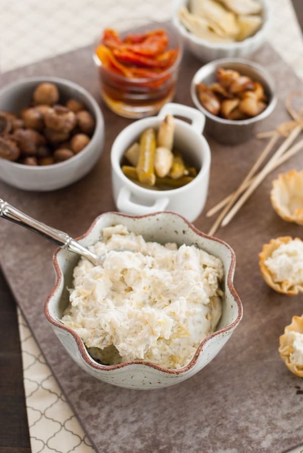 DIY Phyllo Cup Appetizer Bar - A fun spread of party bites that lets your grocery store do ALL the work! | foxeslovelemons.com